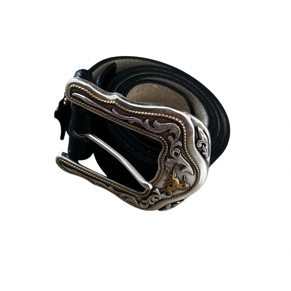 NWOT Black Leather Rodeo Belt Men’s 34 Medium